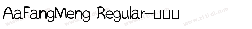 AaFangMeng Regular字体转换